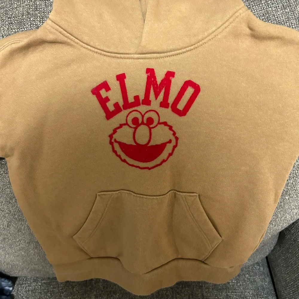 Tan Elmo Hoodie with Red Embroidery - Picture 3 of 3